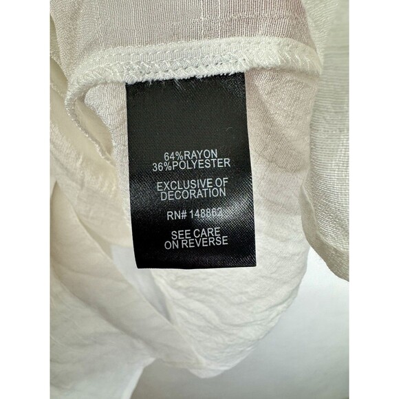 Torrid Lindsay Crochet Inset Shirt Size 5/5X Cloud White Button Front Gauze NEW - Picture 7 of 11